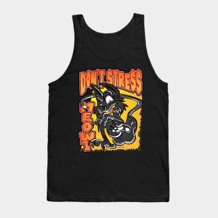 Don't Stress Meowt Black Cat by eShirtLabs Tank Top